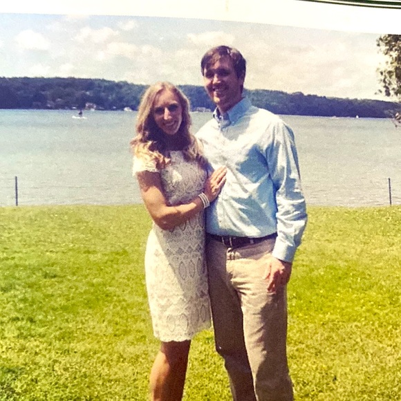 Beautiful Eliza J white lace with nude underlay dress only worn twice. - Picture 4 of 4